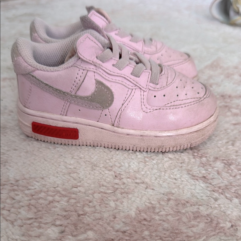Nike Pink and Red Sneakers Air Force 1